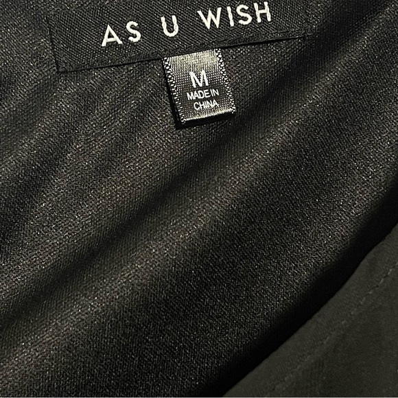 AS U WISH Black Sheer Sequin Gold Silver Aztec Geometric Mini Dress Size Medium - Picture 6 of 9